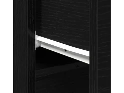 Tableros Lateral con cajón 2 piezas Roble negro 30 x 30 x 70 cm