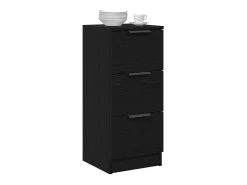 Tableros Lateral con cajón 2 piezas Roble negro 30 x 30 x 70 cm