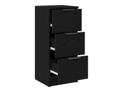 Tableros Lateral con cajón 2 piezas Roble negro 30 x 30 x 70 cm