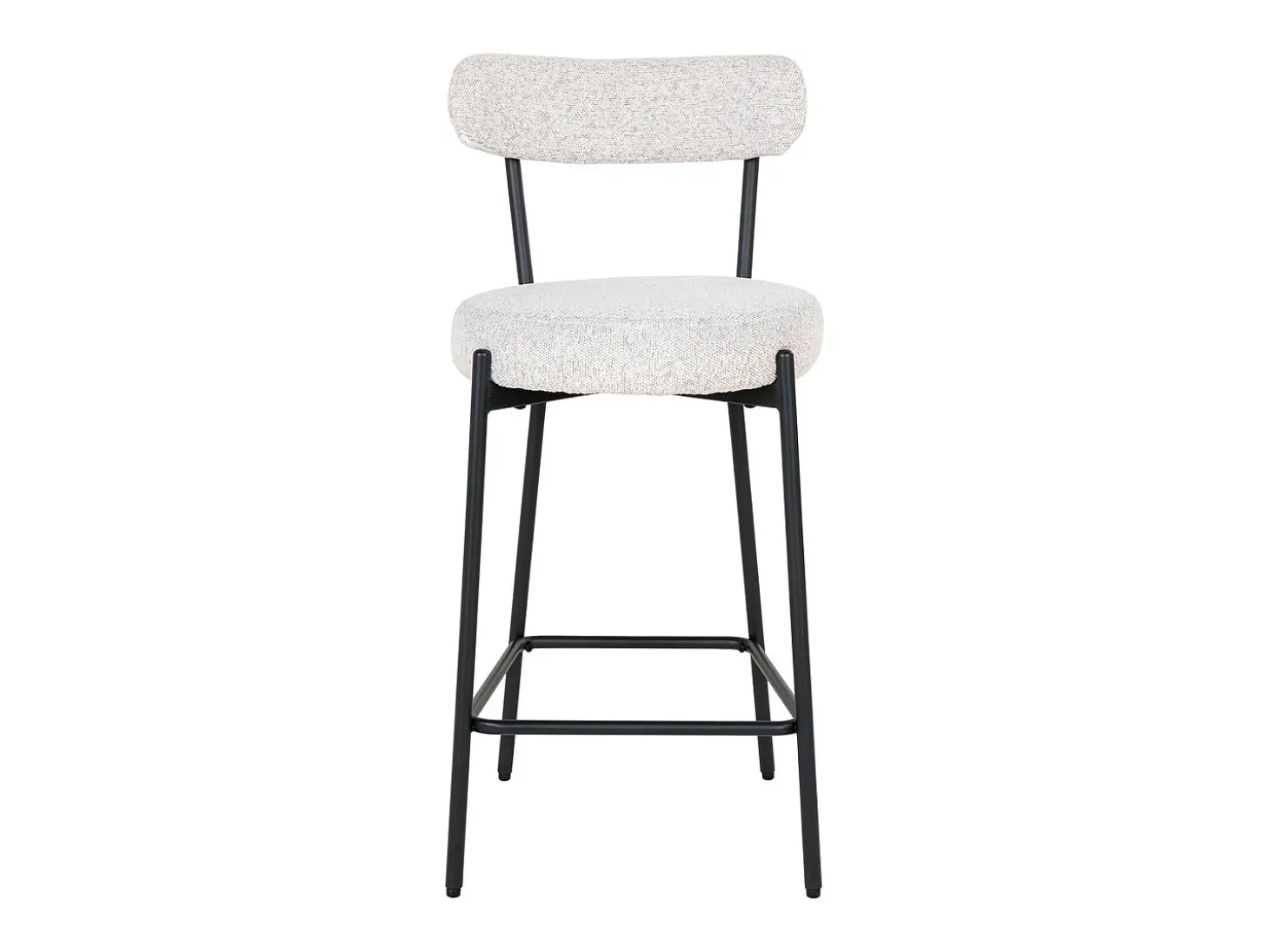 Taburete Alto Badalona, Blanco, 46x39x90 cm, Kendra Home