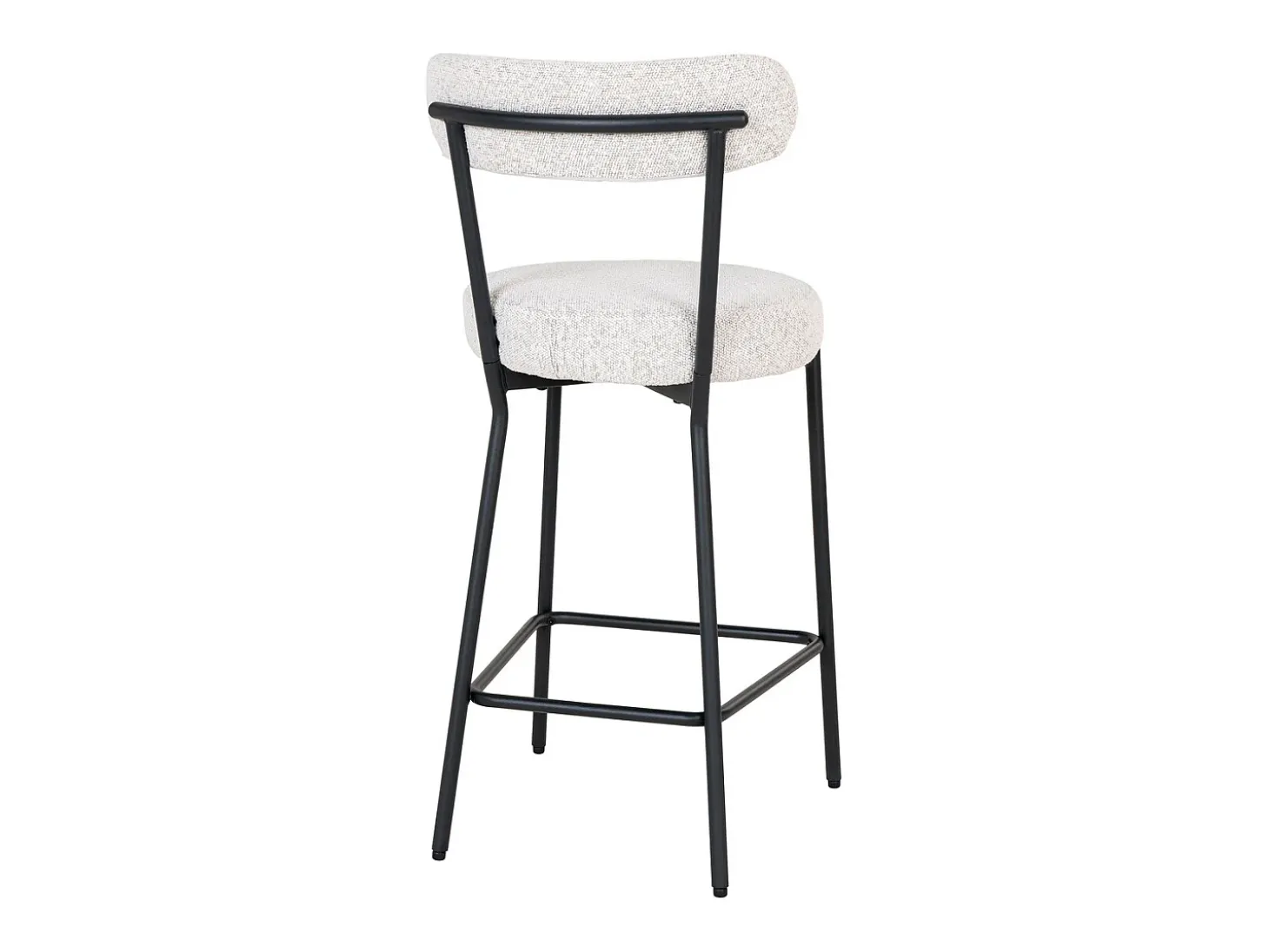 Taburete Alto Badalona, Blanco, 46x39x90 cm, Kendra Home