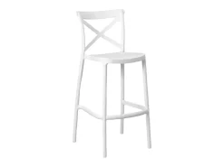 Taburete alto de bar en plástico polipropileno blanco sprint h 75 cm