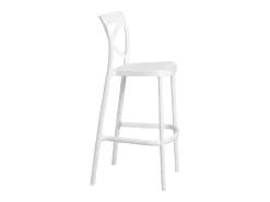 Taburete alto de bar en plástico polipropileno blanco sprint h 75 cm