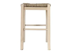 Taburete bajo h 47 cm de madera para pintar cuadrado con patas de sable