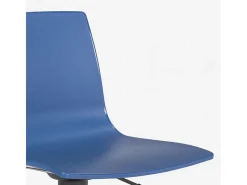 Taburete cocina bar diseño base negro mate ajustable Grand Soleil Imola Matt - Azul Marino