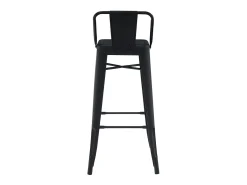 Taburete con respaldo de acero rojo brillante Kontoir 74 cm-Color Rosa claro