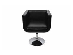 Taburete de bar 2 unidades cuero artificial negro ES69892