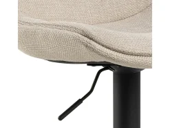 Taburete de bar Adisa altura regulable función giratoria beige.