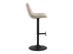 Taburete de bar Adisa altura regulable función giratoria beige.