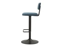 Taburete de bar azul marino claro, 41 x 47,5 x 85-106,5 cm (asiento: 61-83 cm)