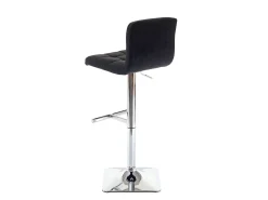 Taburete de bar Cadiz (set de 2), tela/textil gris oscuro, base cromada