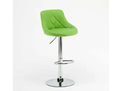 Taburete de bar cocina alto fijo giratorio ajustable respaldo Philadelphia - Verde