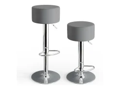 Taburete de bar conjunto de 2 gris 33x33x92