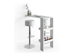 Taburete de bar conjunto de 2 blanco 33x33x92