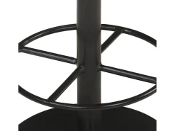 Taburete de bar de cuero genuino negro