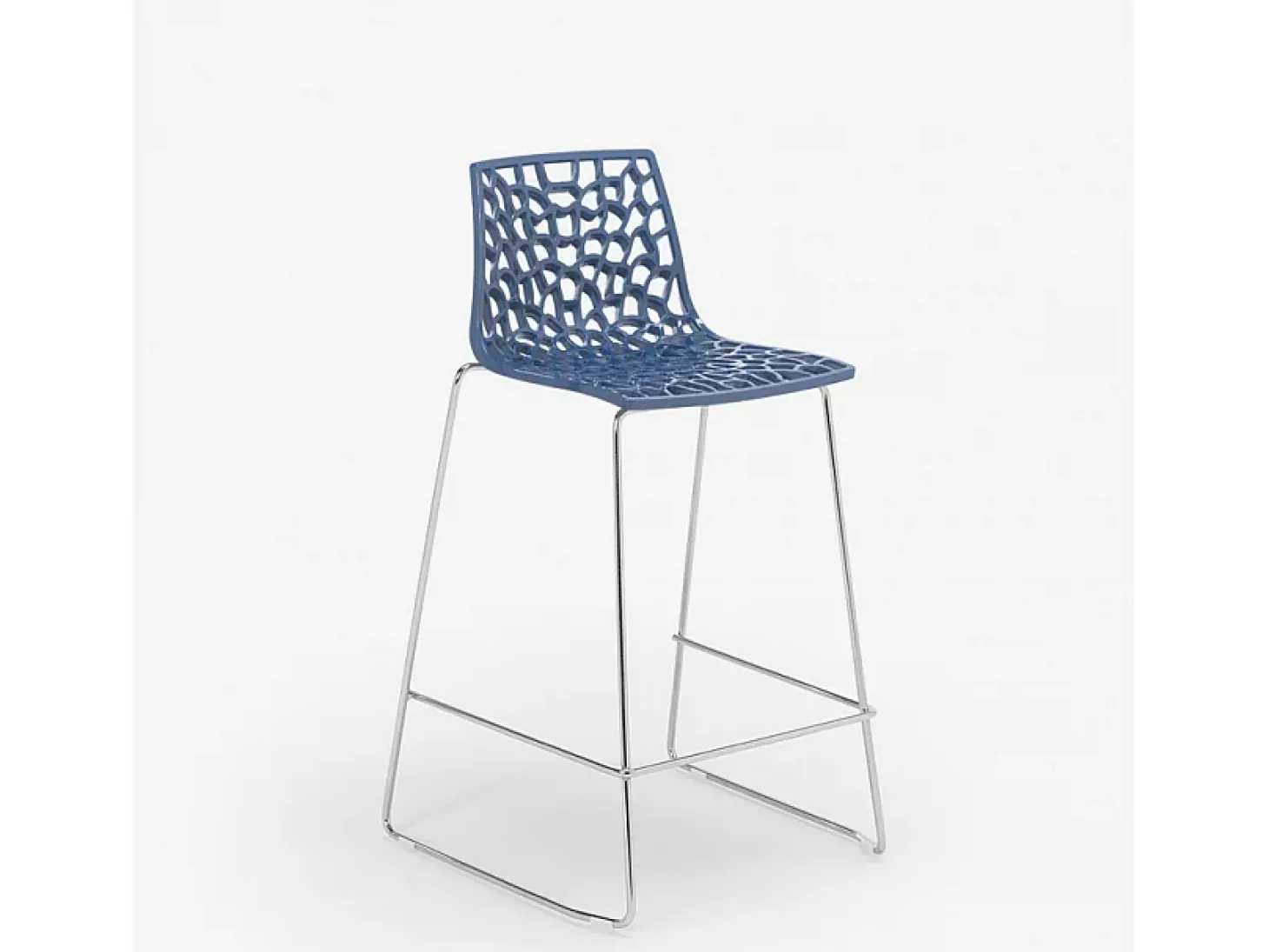Taburete de bar de diseño Grand Soleil 64cm Mini Spider - Azul Marino