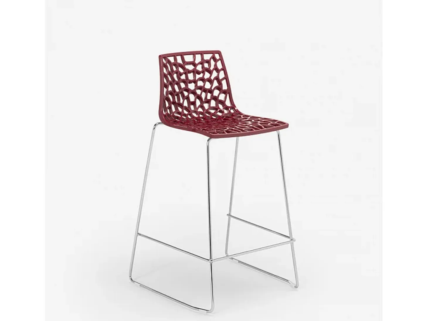 Taburete de bar de diseño Grand Soleil 64cm Mini Spider - Bordeaux