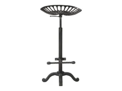Taburete de bar de hierro fundido negro