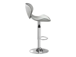 Taburete de bar de piel sintética blanca