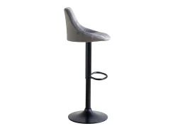 Taburete de bar de terciopelo gris ROBIN