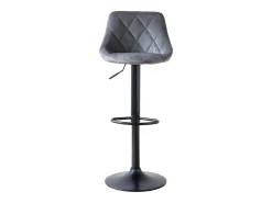 Taburete de bar de terciopelo gris ROBIN
