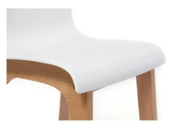 Taburete de bar diseño madera y blanco 75cm lote de 2 NEW SURF