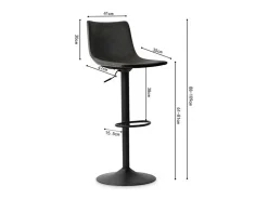 Taburete de bar estilo vintage color negro. Colección SOUL