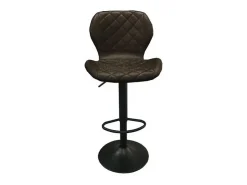 Taburete de bar estilo vintage en color marrón oscuro. Colección MABEL