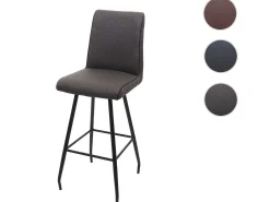 Taburete de bar giratorio MCW-H72, gris-marrón