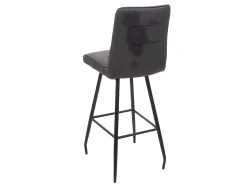 Taburete de bar giratorio MCW-H72, gris-marrón