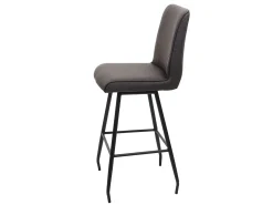 Taburete de bar giratorio MCW-H72, gris-marrón