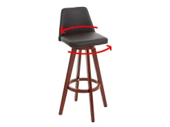 Taburete de bar giratorio MCW-C43, marrón
