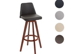 Taburete de bar giratorio MCW-C43, marrón