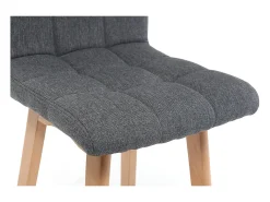 Taburete de bar madera y gris oscuro 65cm lote de 2 KLARIS