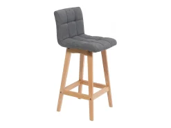 Taburete de bar madera y gris oscuro 65cm lote de 2 KLARIS