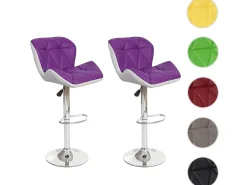 Taburete de bar MCW-A92 (set de 2), morado