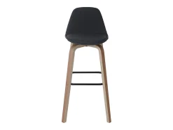 Taburete de bar MCW-A89 (set de 2), textil, gris oscuro
