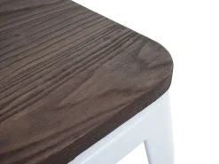 Taburete de bar MCW-A73 (set de 2), blanco