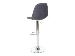 Taburete de bar MCW-A67 (set de 2), gris, textil