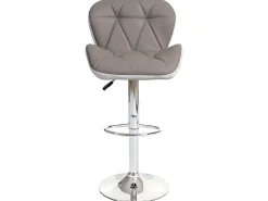 Taburete de bar MCW-A92 (set de 2), gris topo