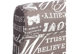 Taburete de bar MCW-C33, lettering, gris, patas claras, tela/textil