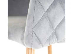 Taburete de bar MCW-D72 (juego de 2), terciopelo, gris