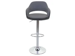 Taburete de bar MCW-F16, gris-negro