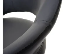 Taburete de bar MCW-F16, gris-negro