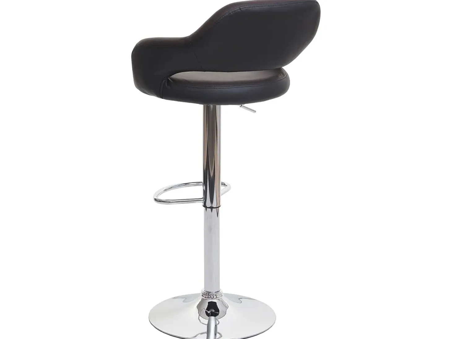 Taburete de bar MCW-F16, marrón-negro