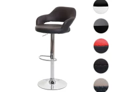 Taburete de bar MCW-F16, marrón-negro