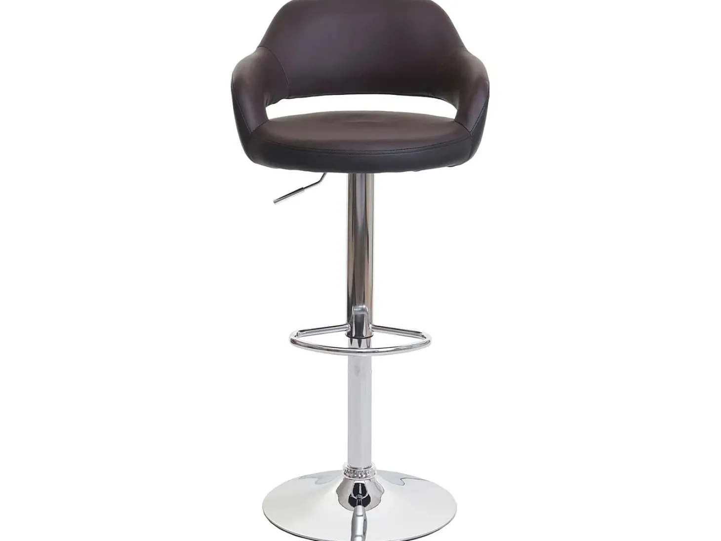 Taburete de bar MCW-F16, marrón-negro