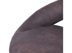 Taburete de bar MCW-F46 (juego de 2), imitación ante, vintage marrón oscuro