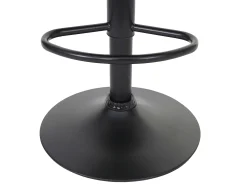 Taburete de bar MCW-G87 (juego de 2), terciopelo azul petróleo, base negra