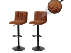 Taburete de bar MCW-G87 (juego de 2), terracota